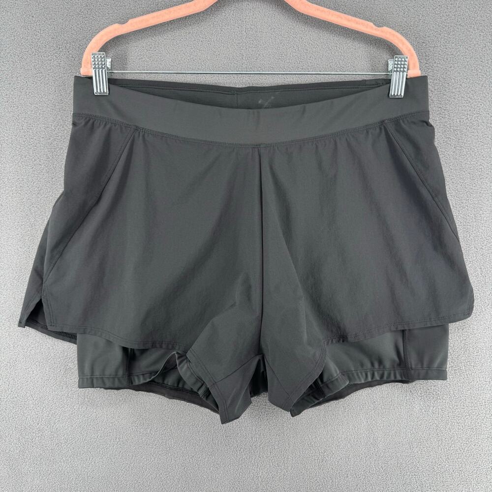 REI Junction 2 in 1‎ Double Bike Shorts Womens XL Black Cycling Riding